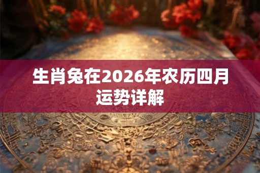 生肖兔在2026年农历四月运势详解