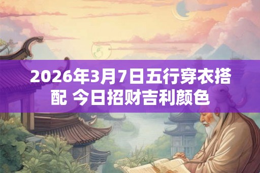 2026年3月7日五行穿衣搭配 今日招财吉利颜色