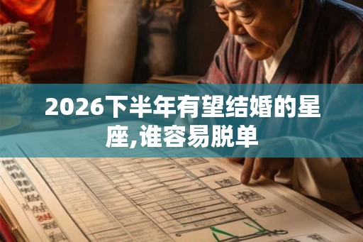 2026下半年有望结婚的星座,谁容易脱单