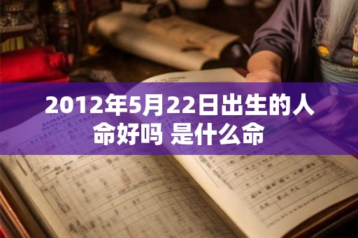 2012年5月22日出生的人命好吗 是什么命