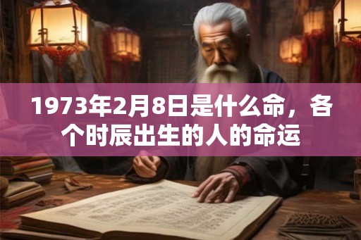 1973年2月8日是什么命，各个时辰出生的人的命运