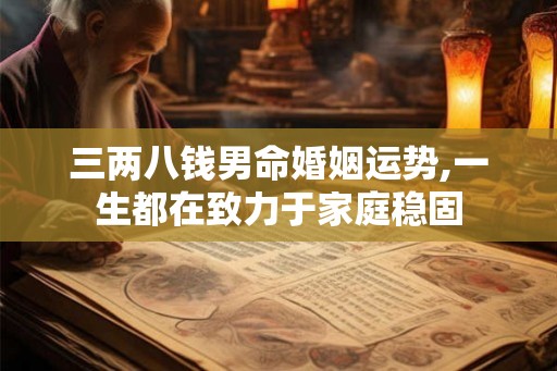 三两八钱男命婚姻运势,一生都在致力于家庭稳固
