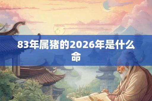 83年属猪的2026年是什么命