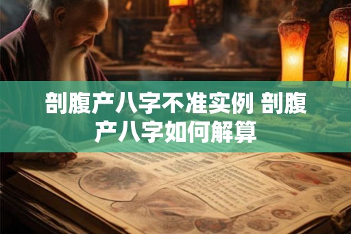 剖腹产八字不准实例 剖腹产八字如何解算