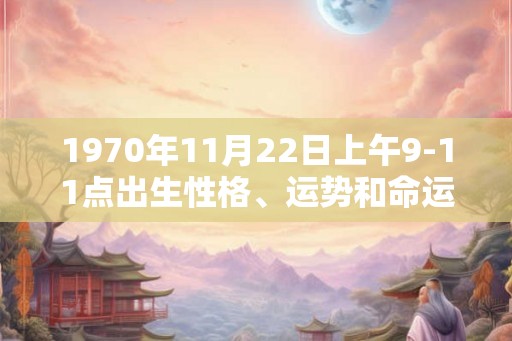 1970年11月22日上午9-11点出生性格、运势和命运
