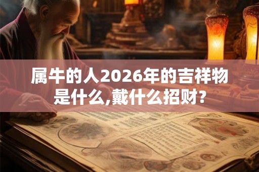 属牛的人2026年的吉祥物是什么,戴什么招财? 属牛的人2026年的吉祥物是什么,戴什么招财?