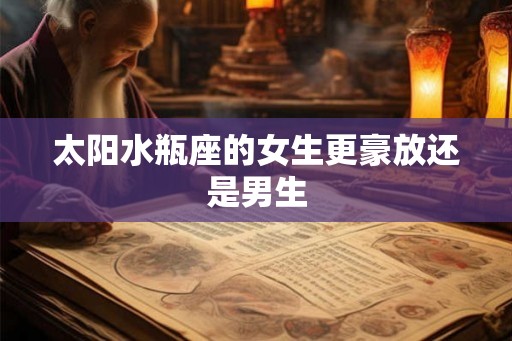 太阳水瓶座的女生更豪放还是男生