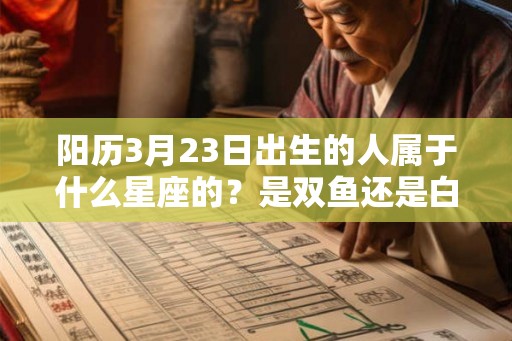 阳历3月23日出生的人属于什么星座的？是双鱼还是白羊？