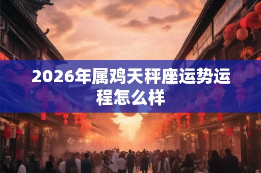 2026年属鸡天秤座运势运程怎么样