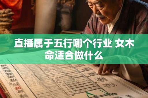 直播属于五行哪个行业 女木命适合做什么