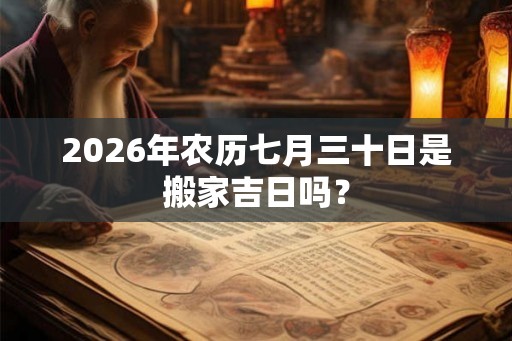 2026年农历七月三十日是搬家吉日吗？