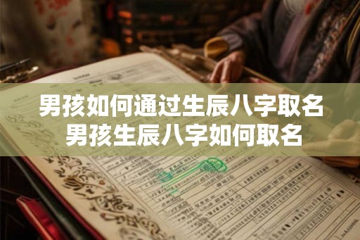 男孩如何通过生辰八字取名 男孩生辰八字如何取名