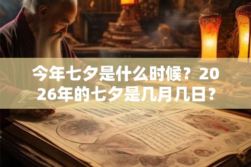 今年七夕是什么时候？2026年的七夕是几月几日？