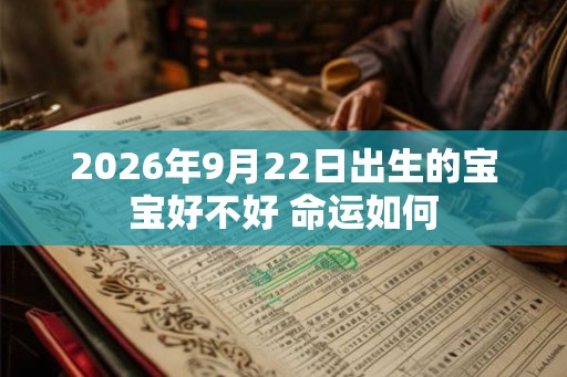 2026年9月22日出生的宝宝好不好 命运如何