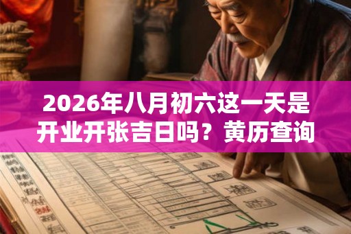 2026年八月初六这一天是开业开张吉日吗？黄历查询