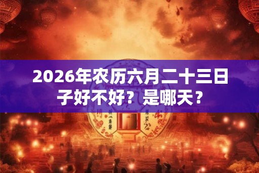 2026年农历六月二十三日子好不好?是哪天? 2026年农历六月二十三日子好不好?是哪天?