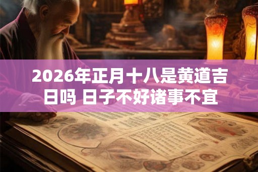 2026年正月十八是黄道吉日吗 日子不好诸事不宜
