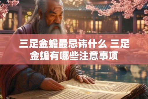 三足金蟾最忌讳什么 三足金蟾有哪些注意事项