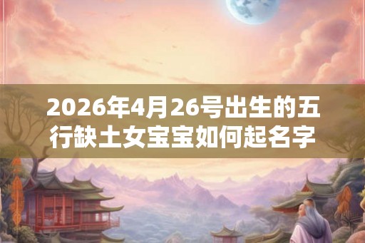 2026年4月26号出生的五行缺土女宝宝如何起名字