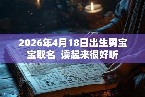 2026年4月18日出生男宝宝取名  读起来很好听