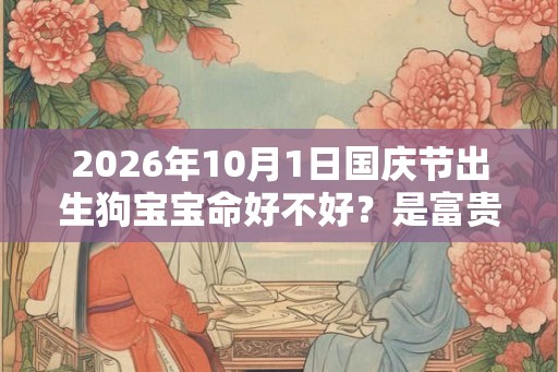 2026年10月1日国庆节出生狗宝宝命好不好？是富贵发财命吗？