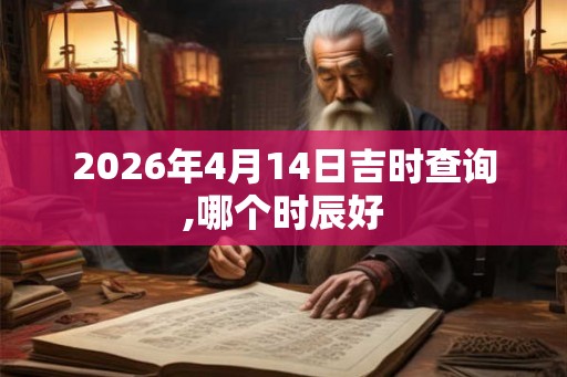 2026年4月14日吉时查询,哪个时辰好