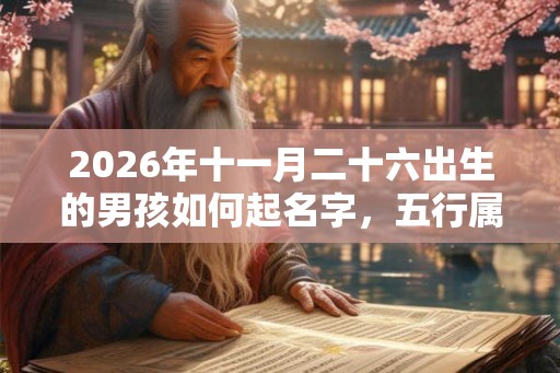 2026年十一月二十六出生的男孩如何起名字，五行属什么