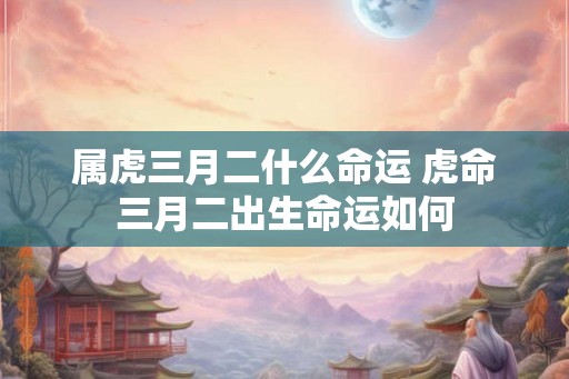 属虎三月二什么命运 虎命三月二出生命运如何