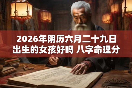 2026年阴历六月二十九日出生的女孩好吗 八字命理分析