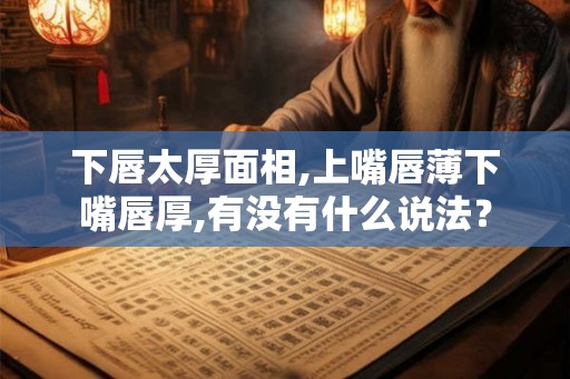 下唇太厚面相,上嘴唇薄下嘴唇厚,有没有什么说法? 下唇太厚面相,上嘴唇薄下嘴唇厚,有没有什么说法?