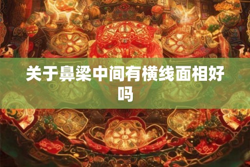 关于鼻梁中间有横线面相好吗 关于鼻梁中间有横线面相好吗