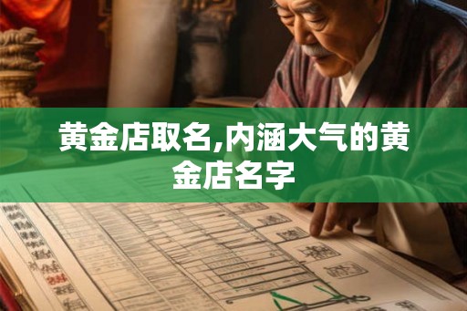 黄金店取名,内涵大气的黄金店名字