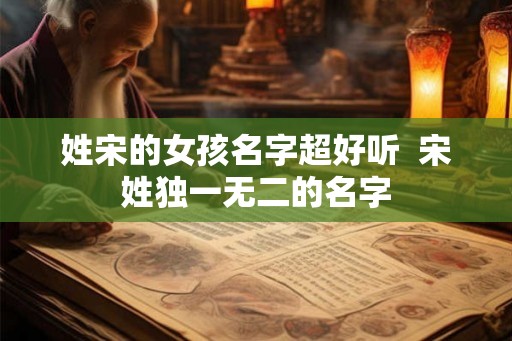 姓宋的女孩名字超好听  宋姓独一无二的名字