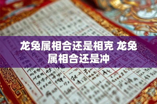 龙兔属相合还是相克 龙兔属相合还是冲