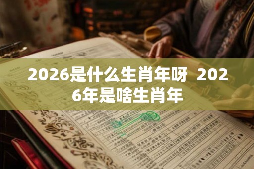 2026是什么生肖年呀  2026年是啥生肖年