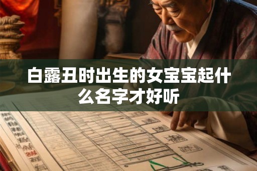 白露丑时出生的女宝宝起什么名字才好听