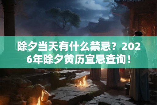 除夕当天有什么禁忌?2026年除夕黄历宜忌查询! 除夕当天有什么禁忌?2026年除夕黄历宜忌查询!