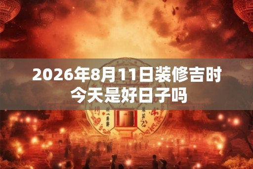 2026年8月11日装修吉时 今天是好日子吗