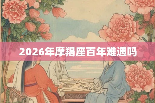 2026年摩羯座百年难遇吗 2026年摩羯座百年难遇吗
