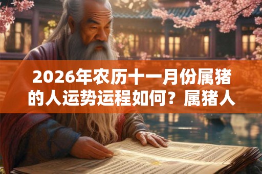 2026年农历十一月份属猪的人运势运程如何？属猪人一辈子的克星