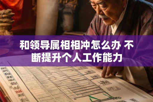 和领导属相相冲怎么办 不断提升个人工作能力