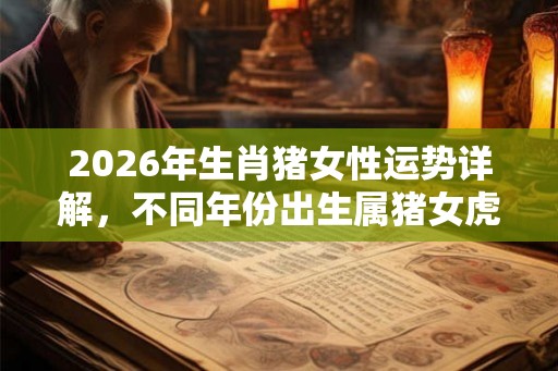 2026年生肖猪女性运势详解，不同年份出生属猪女虎年的运势