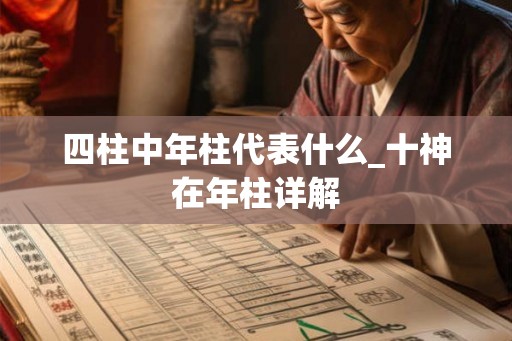 四柱中年柱代表什么_十神在年柱详解 四柱中年柱代表什么_十神在年柱详解