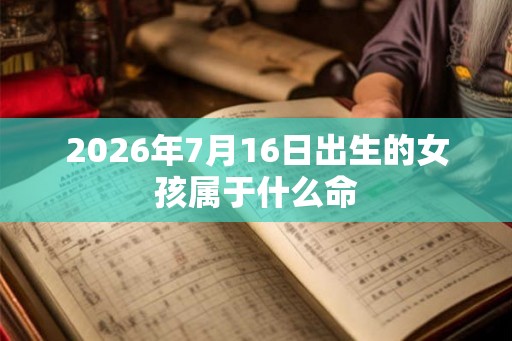 2026年7月16日出生的女孩属于什么命