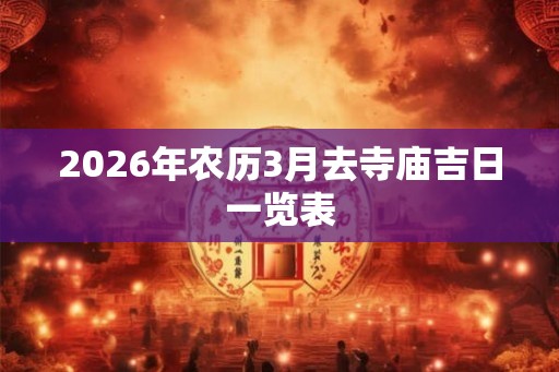 2026年农历3月去寺庙吉日一览表 2026年农历3月去寺庙吉日一览表