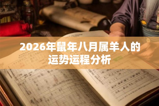 2026年鼠年八月属羊人的运势运程分析