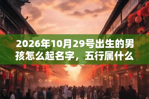 2026年10月29号出生的男孩怎么起名字,五行属什么 2026年10月29号出生的男孩怎么起名字,五行属什么