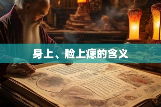 身上、脸上痣的含义