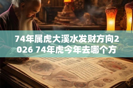 74年属虎大溪水发财方向2026 74年虎今年去哪个方向财运旺
