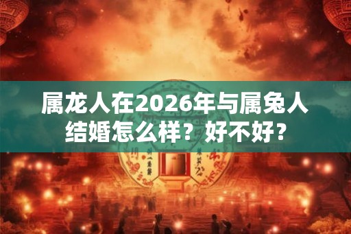 属龙人在2026年与属兔人结婚怎么样？好不好？